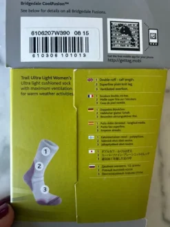 Size 41-43 Bridgedale Ultra Light Women’s warm weather walking/hiking socks