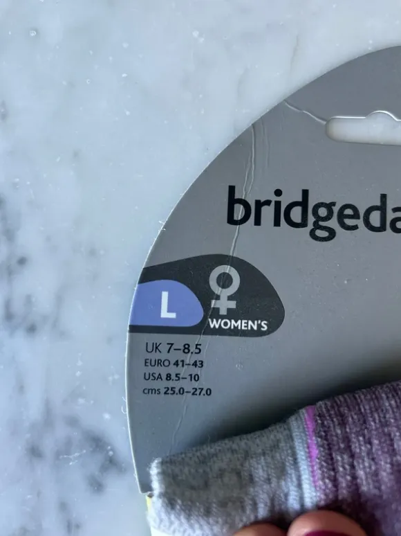 Size 41-43 Bridgedale Ultra Light Women’s warm weather walking/hiking socks