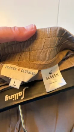 Skagen hørbukser, herre str L, Mokka