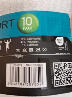 Skarpetki sportowe 10-pak Bawełna