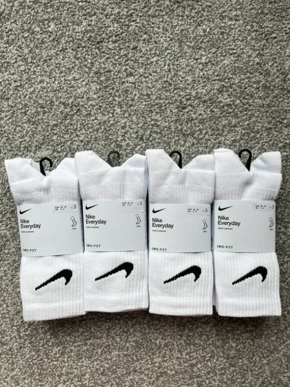 skarpety | nike | nowe z metką | rozmiar 38-42 | dri - fit | bawełna | białe