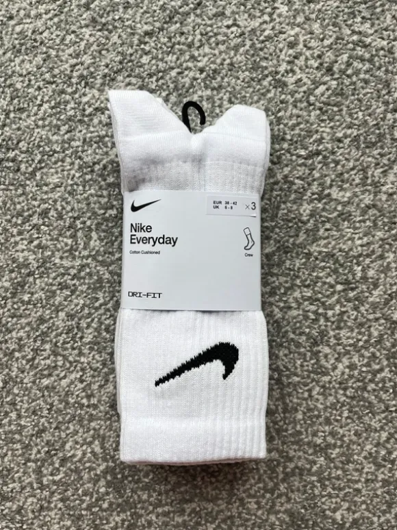 skarpety | nike | nowe z metką | rozmiar 38-42 | dri - fit | bawełna | białe