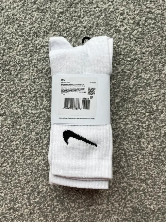 skarpety | nike | nowe z metką | rozmiar 38-42 | dri - fit | bawełna | białe