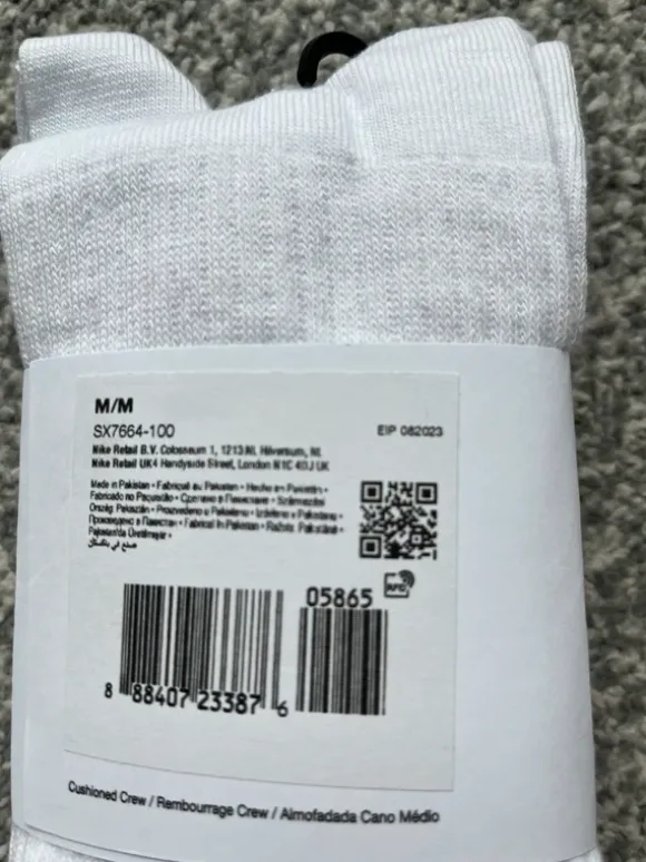 skarpety | nike | nowe z metką | rozmiar 38-42 | dri - fit | bawełna | białe