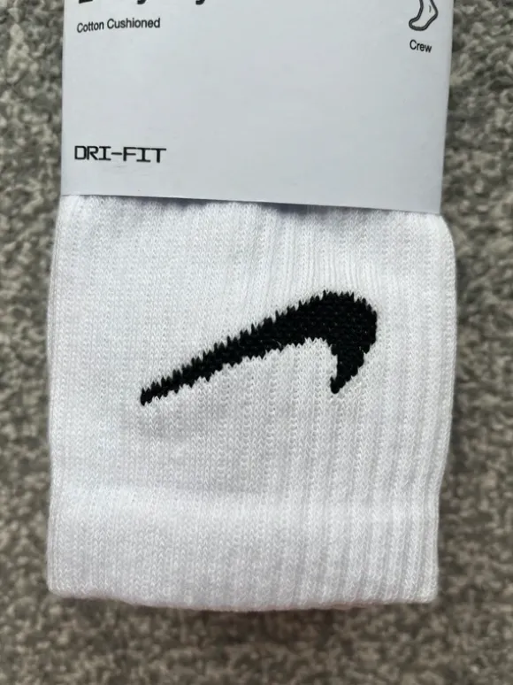 skarpety | nike | nowe z metką | rozmiar 38-42 | dri - fit | bawełna | białe