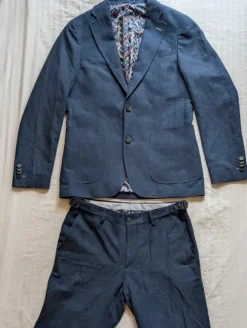 Slimfit Linneblend Kostym från Dressman