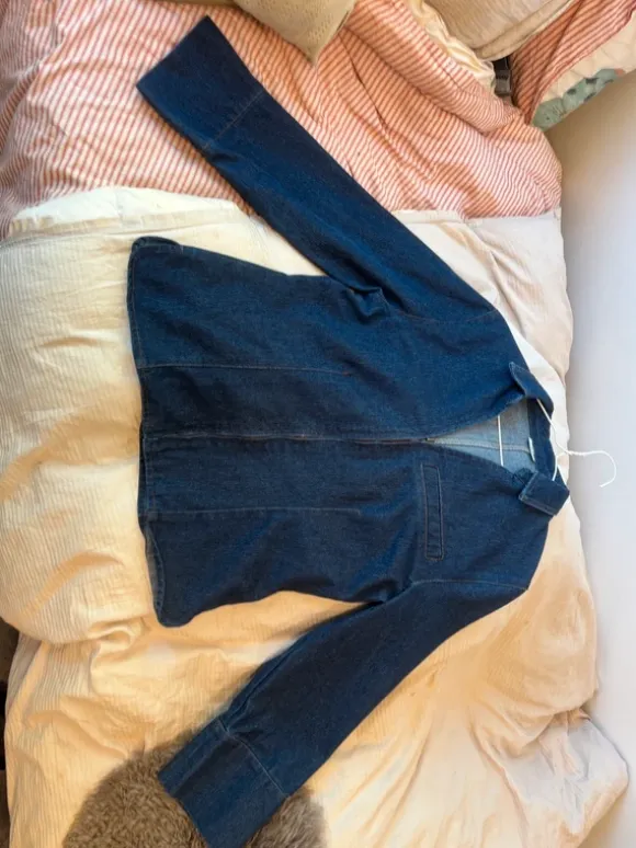 Smuk zip up denim jakke/bluse