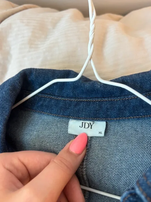 Smuk zip up denim jakke/bluse