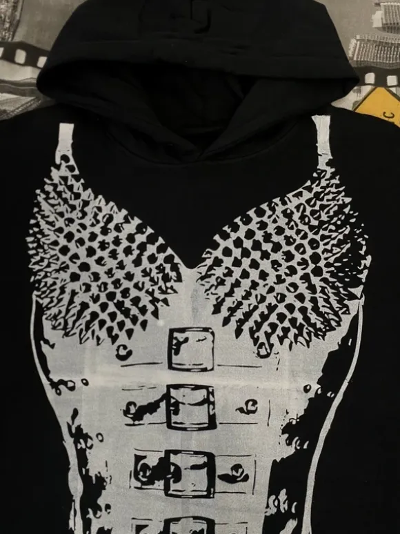 Snatched Black Boxy Oversized PunkRock Y2k 00’ Goth Alternative Swag Opium Hoodie