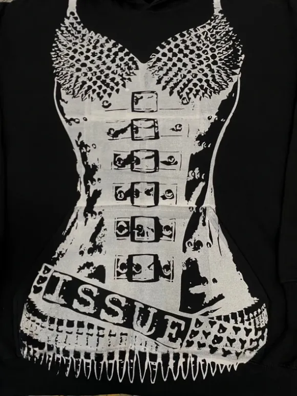 Snatched Black Boxy Oversized PunkRock Y2k 00’ Goth Alternative Swag Opium Hoodie