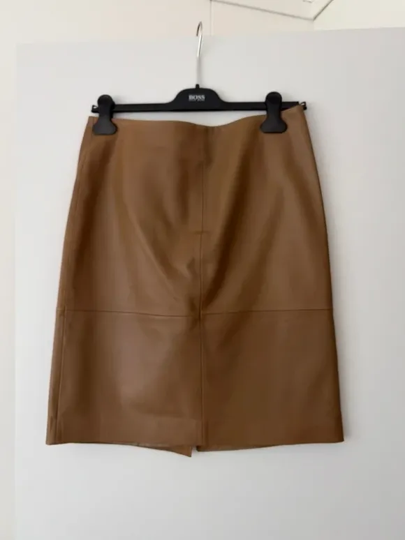 Soaked in Luxury, skindnederdel str. M, brun/beige