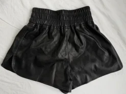 Sort Lædershorts XS