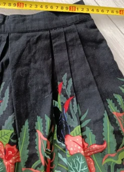 🐆Spódnica Dangerfield Black Panther Jungle Retro Vintage 100% Bawełna Organiczna Tropikalny Wzór S🐆