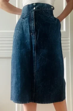Spódnica jeans midi vintage