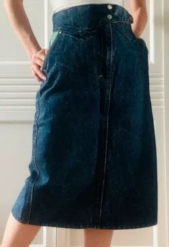 Spódnica jeans midi vintage