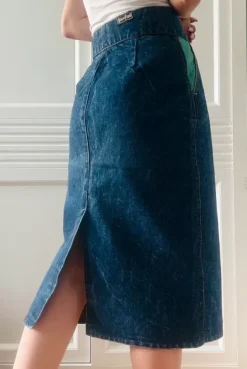 Spódnica jeans midi vintage