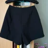 Spódnico-spodenki czarne black asymetryczne ozdobne guziki Amisu 36 S wiskoza Viscose