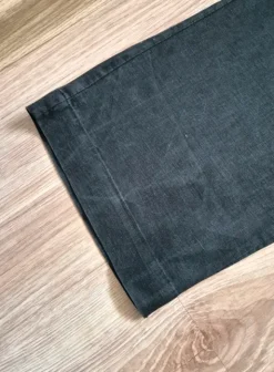 Spodnie damskie długie lniane czarne 100% len z szerokimi nogawkami Adagio r. XXL