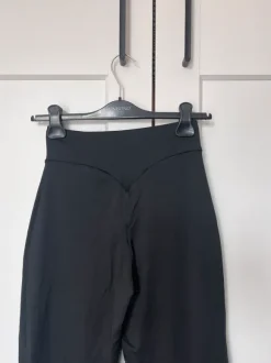 Spodnie do yogi materiałowe wide leg loose yoga pants high waist push up S
