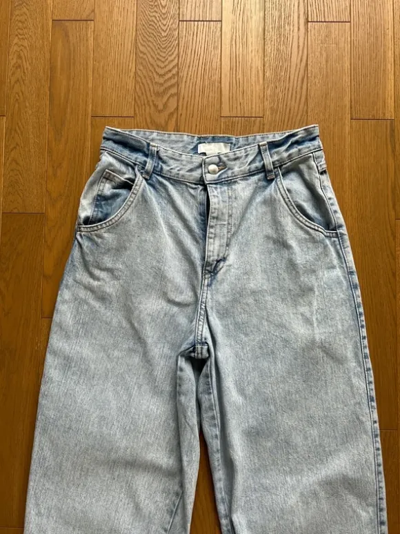 Spodnie jeansy H&M baggy niebieskie rozm 36