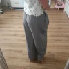 Spodnie materiałowe szwedy szare+pasek szeroka nogawka must have wiosna S-L