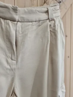 spodnie premium massimo dutti beżowe cargo eleganckie do kostki 38