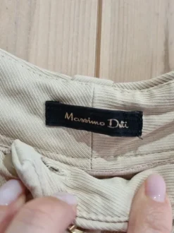 spodnie premium massimo dutti beżowe cargo eleganckie do kostki 38