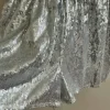 Srebrny kombinezon cekiny M kopertowy elegancki imprezowy błyszczący mini
