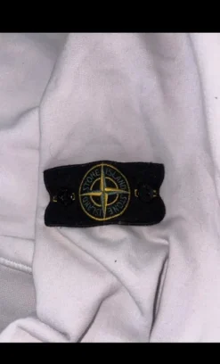 Stone Island sweatshirt – vit – klassisk badge