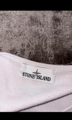 Stone Island sweatshirt – vit – klassisk badge