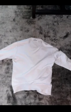 Stone Island sweatshirt – vit – klassisk badge