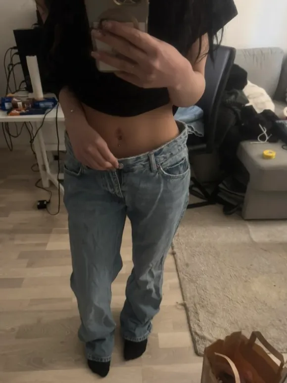 Straight leg jeans