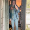 Stretchiga jeans med långa ben