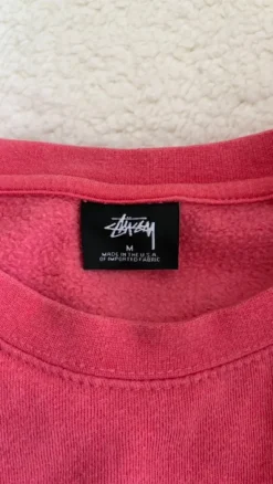 Stüssy Pink Stock Logo Hoodie | Haftowane Logo | Boxy Fit | Rozmiar M