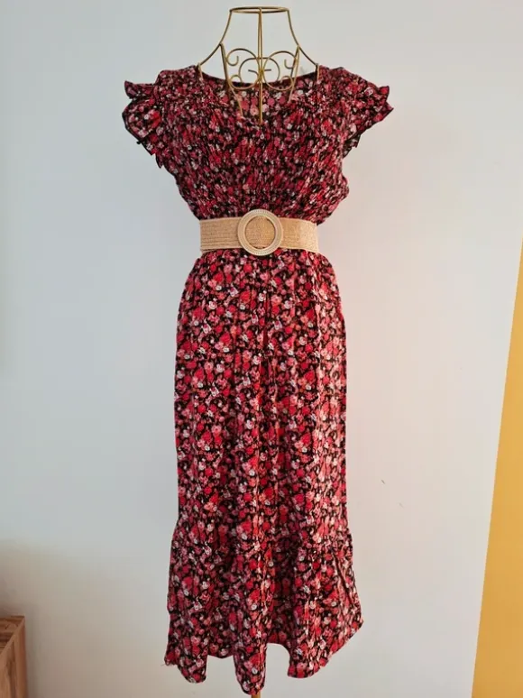 Stylowa romantyczna włoska sukienka na lato Made in Italy cottage core r.38/M