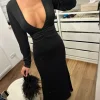 Sukienka koktajlowa dluga maxi rozkloszowana elegancka wieczorowa classy girl glamour L-XL