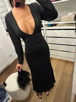 Sukienka koktajlowa dluga maxi rozkloszowana elegancka wieczorowa classy girl glamour L-XL