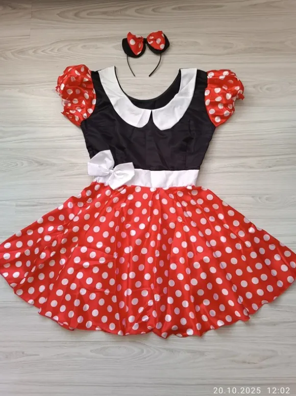 Sukienka na karnawał myszką minnie r.M
