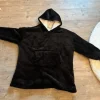 Svart mjuk hoodie