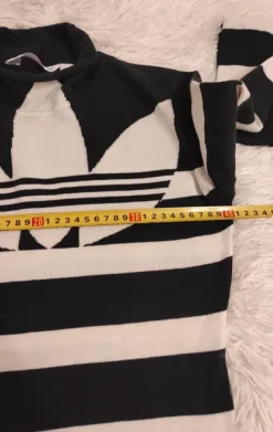 Sweter Adidas Originals Półgolf Vintage Logo Trefoil Paski Bawełna Retro Klasyk Unikat Rozmiar S M