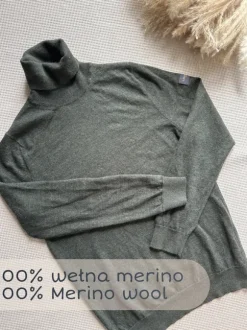 Sweter Cavallaro Napoli | zielony | wełna merino 100% | Merino wool 100% | M L 38 40