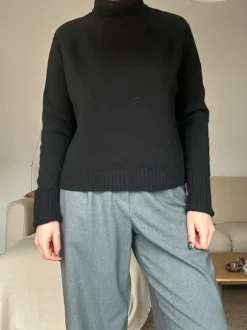 Sweter wełniany Arket M wełna czarny