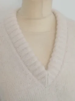 Sweterek handmade rękodzieło oversize merino moher, jedwab r. S/M