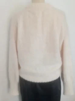 Sweterek handmade rękodzieło oversize merino moher, jedwab r. S/M