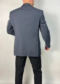 Szarogranatowa marynarka męska elegancka klasyczna Blazer rozmiar 52S 44% wełna wool