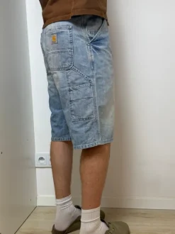 Szorty dżinsowe Carhartt carpenter shorts vintage 90s baggy