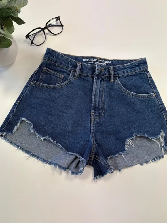 Szorty jeansowe Republic Of Denim 38 Y2K vintage low waist distressed