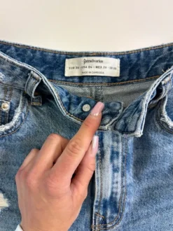 Szorty jeansowe Stradivarius high waist ripped denim S/36 Y2K