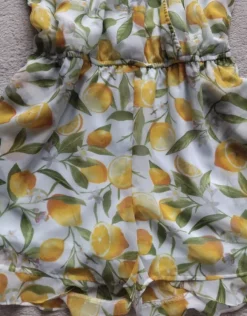 Szyfonowy kombinezon letni cytryny lemon 48 4XL