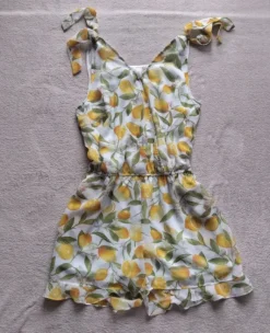 Szyfonowy kombinezon letni cytryny lemon 48 4XL
